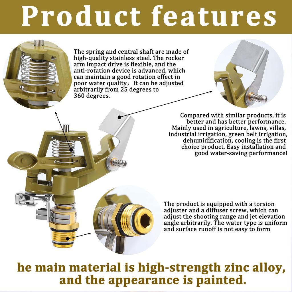 Латунный ударный спринклер, мощная головка спринклера с форсунками,