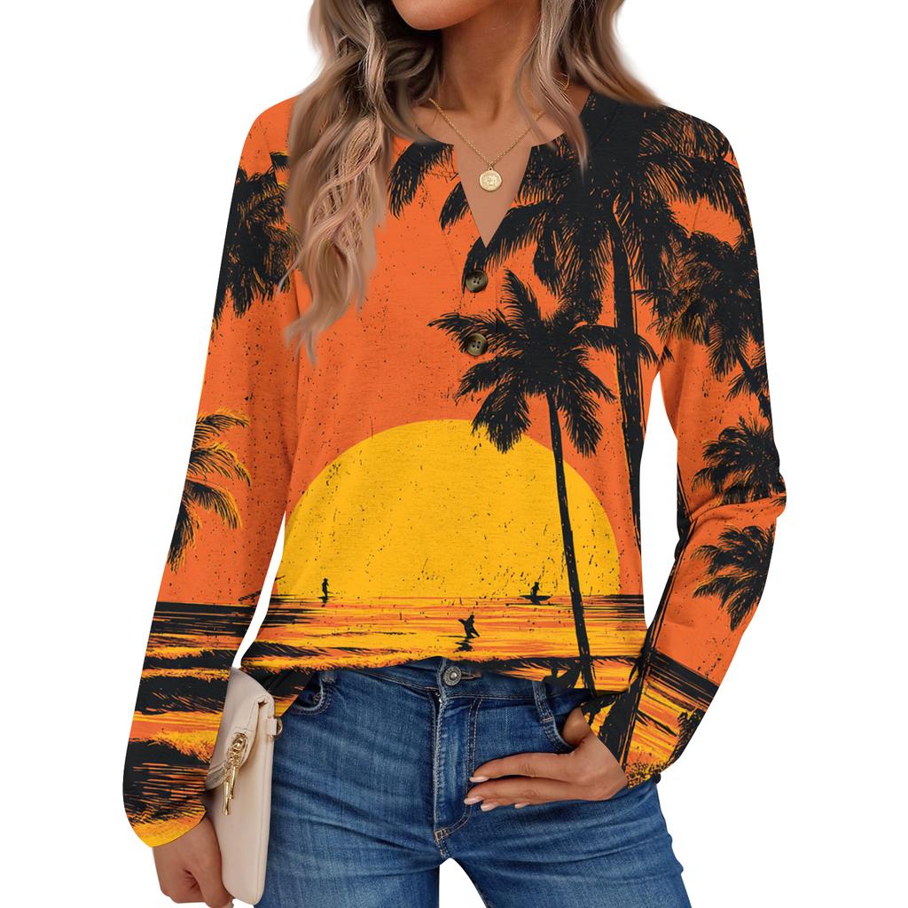 Женская рубашка с цветочным принтом, с длинным рукавом, элегантные повседневные топы, модная рубашка