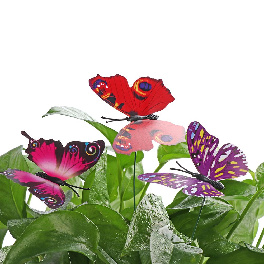 Ornaments Yard Simulation Color Artificial Butterfly with Rods Garden Decoration Fake Butterflies