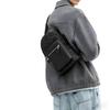 COACH West 20 classic brand embossed denim and smooth calfskin chest bag small men's black