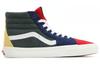 Vans Унисекс Смешанный Вельветовый SK8 HI Высокие Кроссовки Зеленый/Синий/Красный VN0A5KRH94M