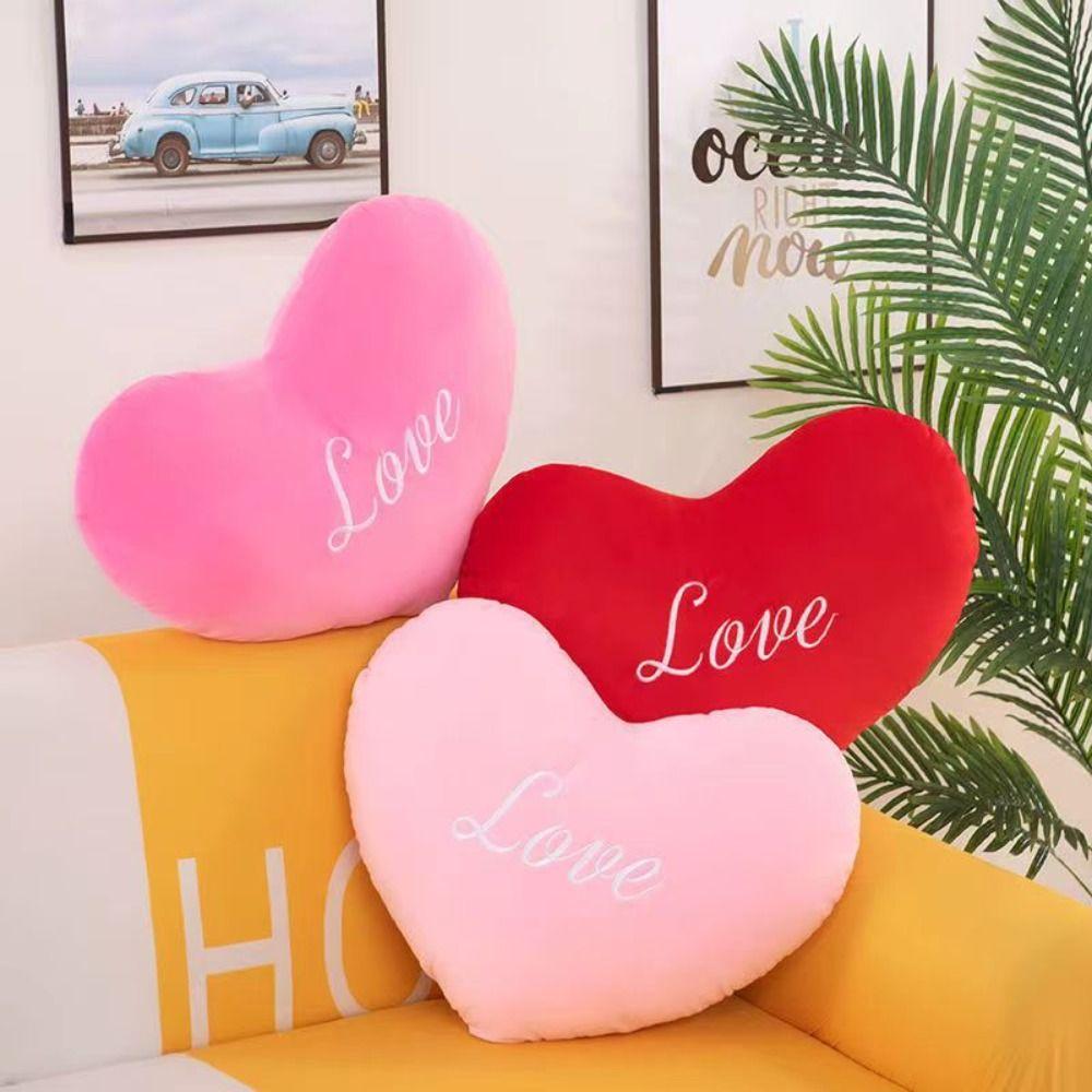 Heart Shape Heart Plush Pillow Valentines Day Stuffed Pillow New Soft Pillow