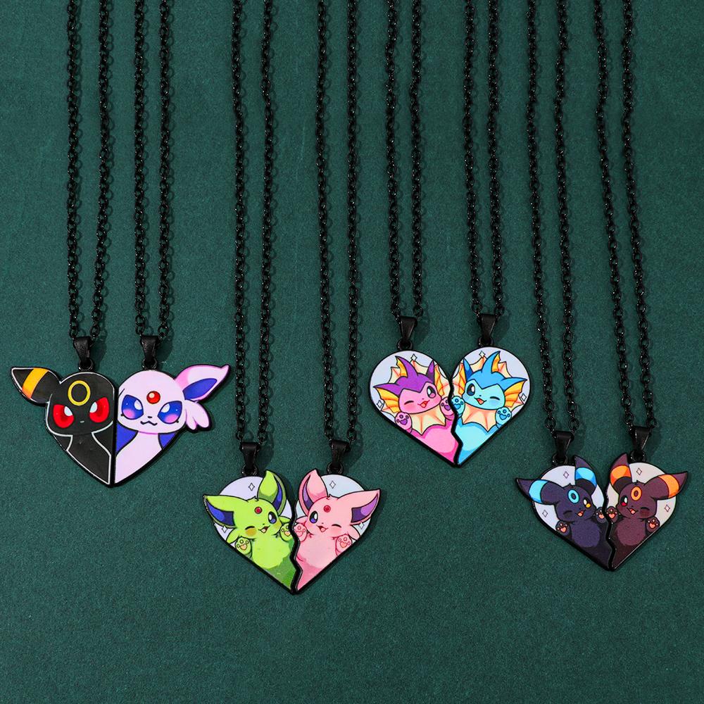 Eevee Leafeon Vaporeon Flareon Espeon Sylveon Jolteon Glaceon Love Splicing Pendant Necklace Toys Gifts