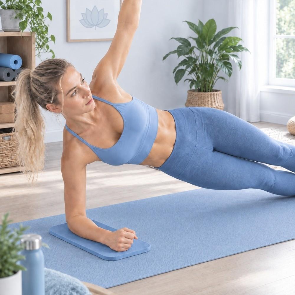8mm Thick Small Planks Workout & Knee Pad 13.4*6.7in Exercise Mat Premium Cushion Pad Home Gym Use