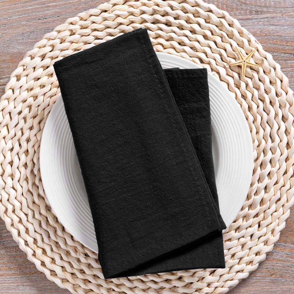 100% Cotton Linen Folded Flower Napkin for Kitchen, Hotel, and Western Restaurant Décor