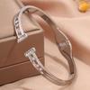 European and American Versatile Light Luxury T-shaped Sliding Opening Bracelet