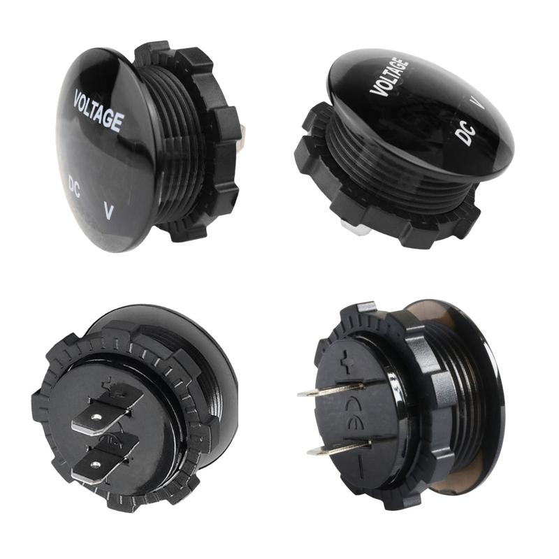 1 шт. Универсальный цифровой вольтметр Водонепроницаемый измеритель напряжения Светодиодный для мотоцикла, автомобиля, грузовика DC 12В-24В