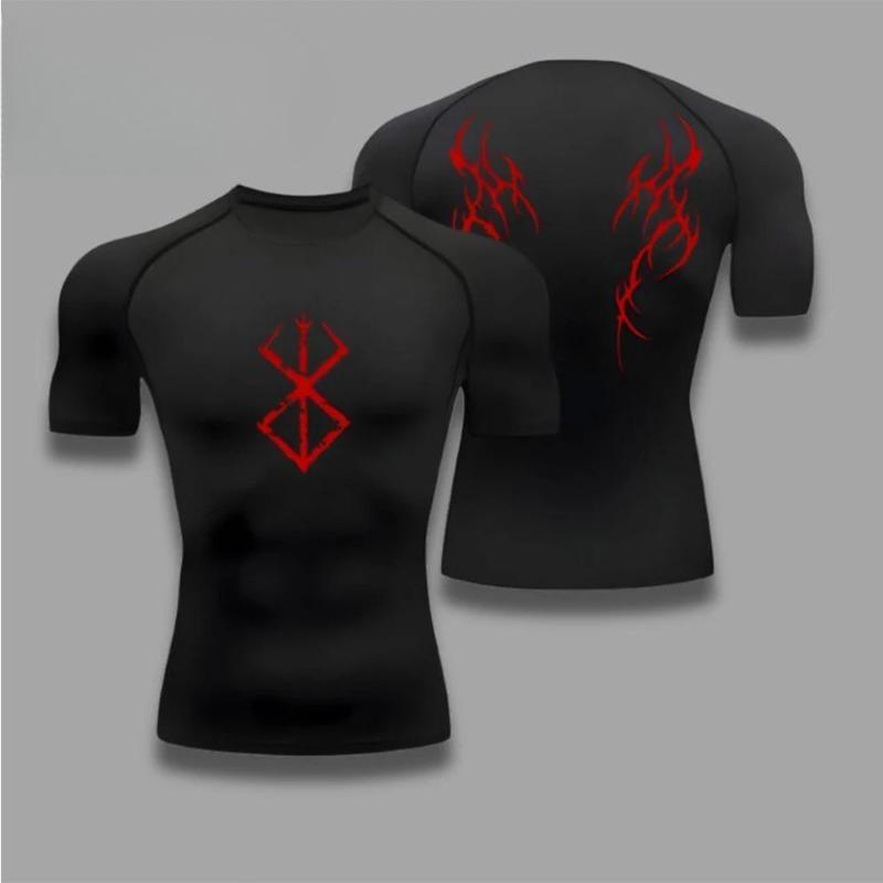 Men's gym sports short sleeved tight fitting Tshirt running quick drying tight fitting T-shirt muscle aesthetics high elasticity
