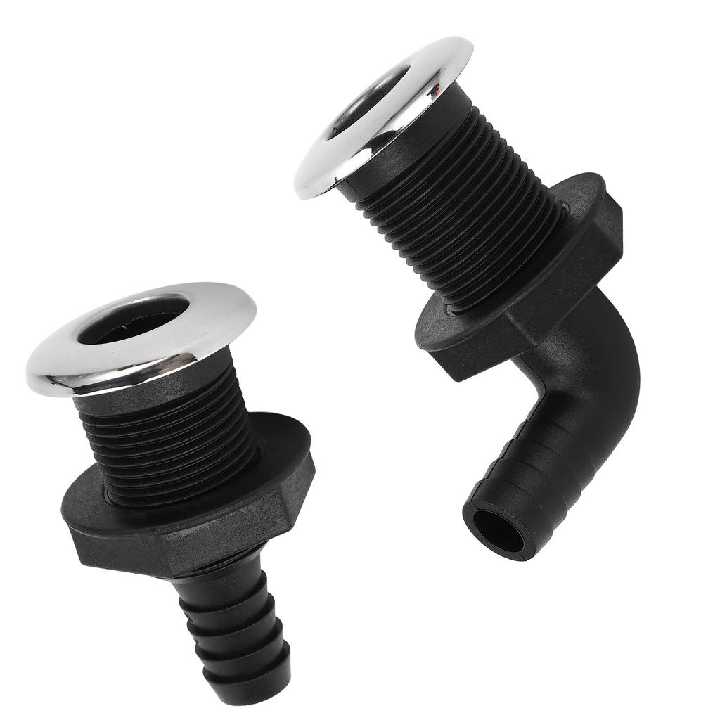 Лодовая проходная арматура 3/4 дюйма 20 мм Проходная арматура клапана Защита от протечек для транцев лодок, рыбных садков, ящиков для льда, яхт