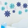 6Pcs 3D Snowflake Pendant Paper Christmas Snowflake Pendant Snowflake Pendant Holiday Party Decorations