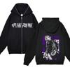 Anime Gojo Satoru Sweatshirts Jujutsu Kaisen Zipper Jackets Gojo Hoodies Thin Fleece Hoodie Zip Up Y2k Hoodies Anime Sweaters