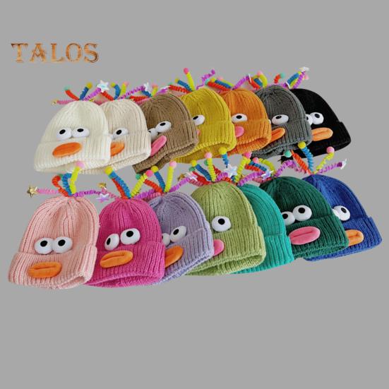 Мультяшная шерстяная шапка с выдвижными щупальцами, теплая вязаная шапочка для детей, реквизит для фотосъемки, головной убор для катания на лыжах, походов, термошапка для взрослых и подростков