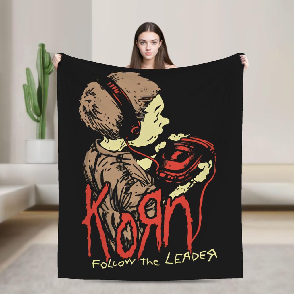 Korn Follow The Leader Walkman Blanket Quality Warm Soft Throw Blanket Spring Kids Living Room Fashion Bedspread