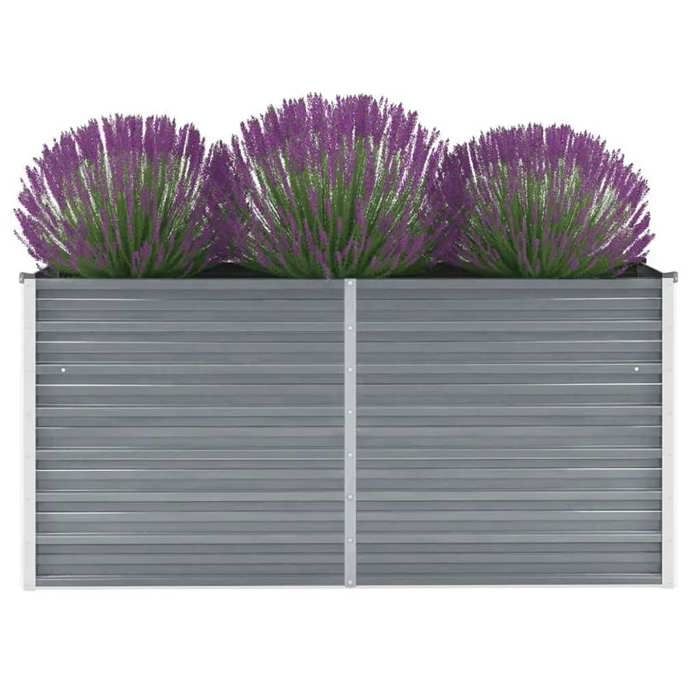 VidaXL Lit surélevé de jardin Acier galvanisé 160x40x77 cm Gris