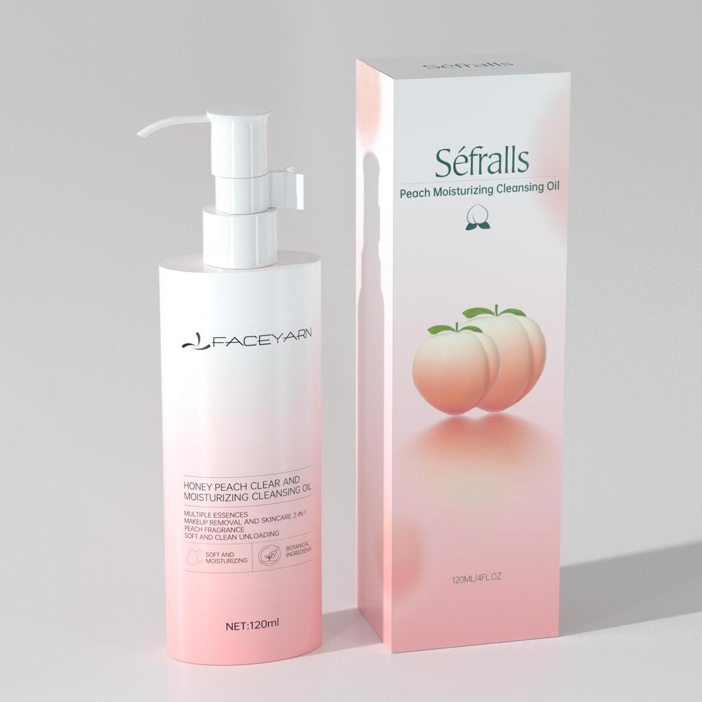 Увлажняющее очищающее масло Séfralls Peach Moisturizing Cleansing Oil 120 мл Легко растворяет остатки макияжа, глубоко очищает,