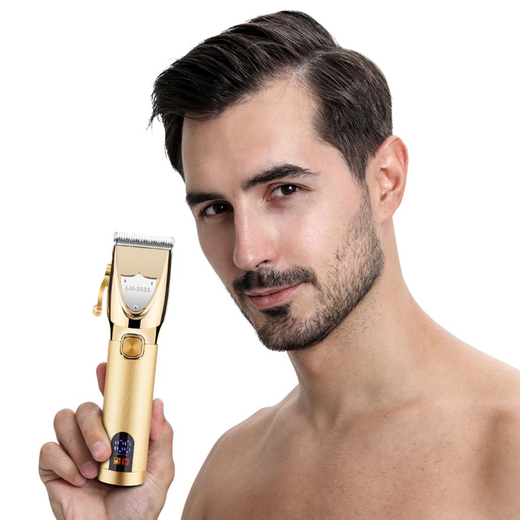 Men Hair Clippers Cordless Barber Hair Cutting Machine Kit Haircut Grooming Set LEDs Digital