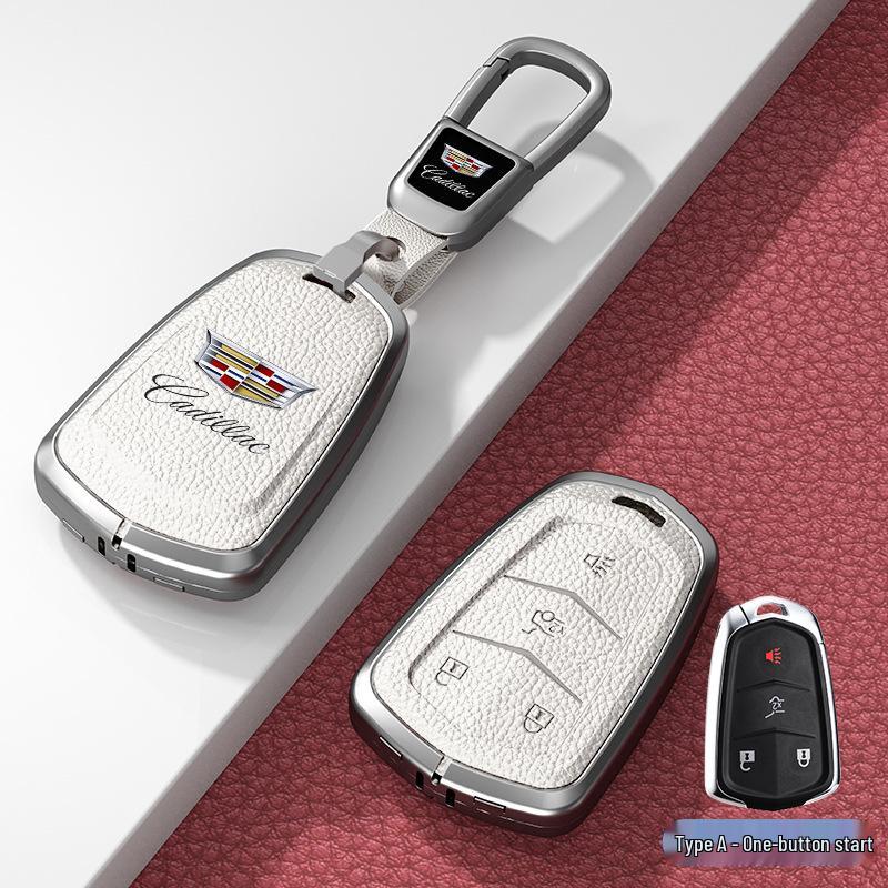 Кожаный чехол для ключа для Cadillac XT5/CT6/XT4/XTS и ATSL – Унисекс-дизайн с пряжкой