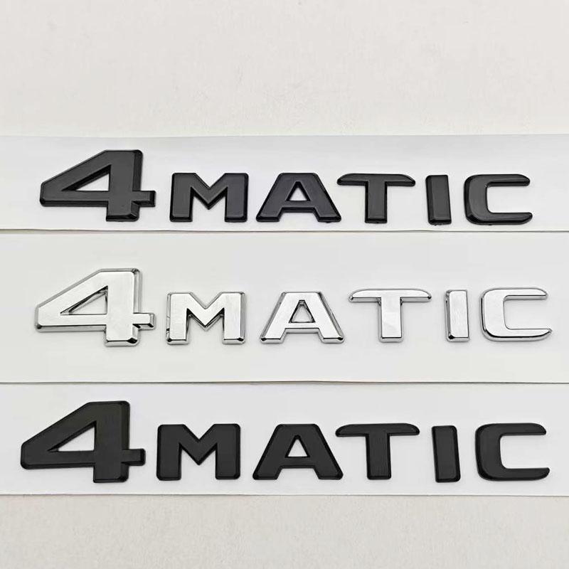 BRI4 For Mercedes Benz 4MATIC Fender Side Badge Rear Trunk Emblem Decals ABS Car Styling Logo 4 MATIC Auto Sticker Accessories