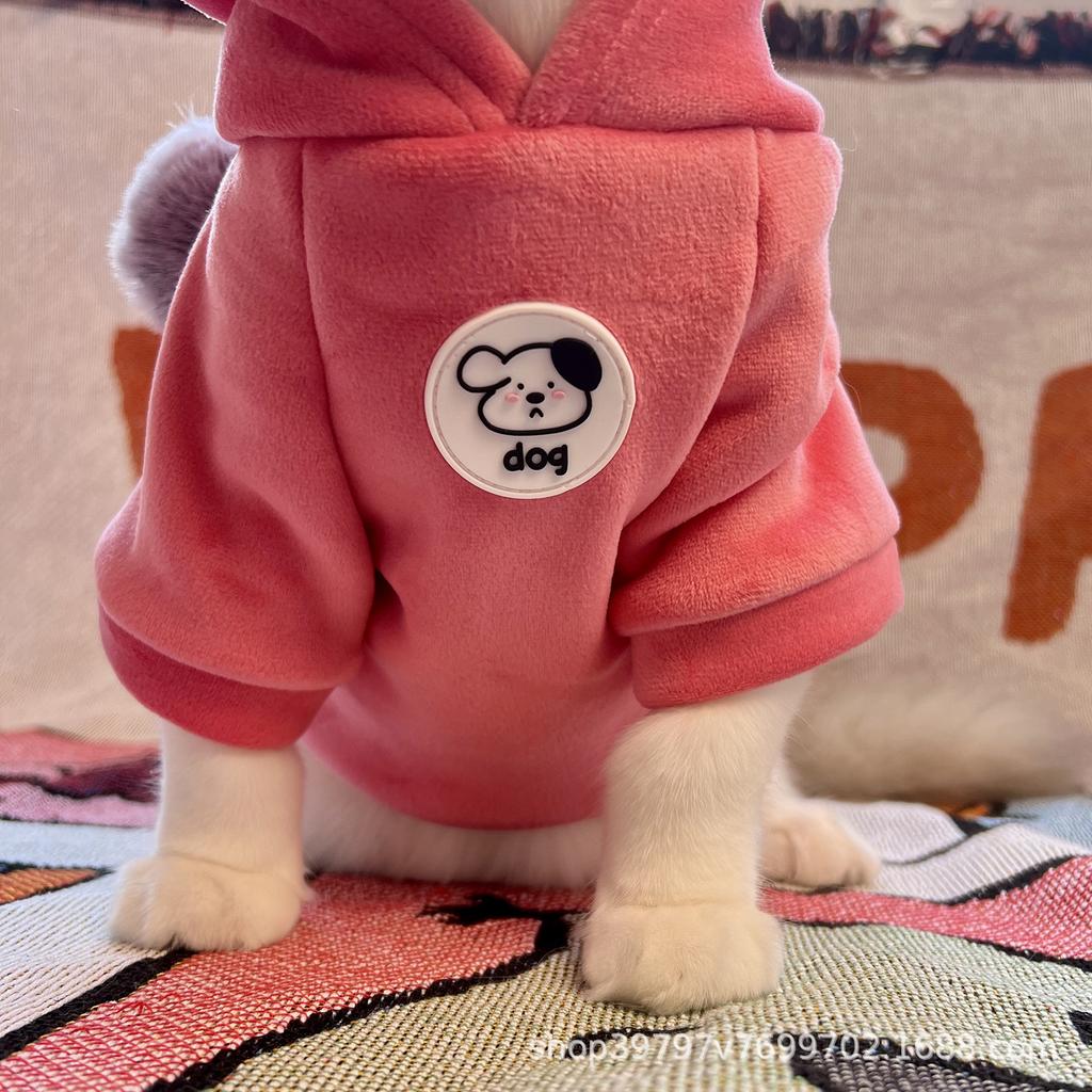 Double-layer Composite Thickened Crystal Super Soft Velvet Autumn and Winter Bipod Pet Dog Dog Clothes Cat Small Medium and Large Dog