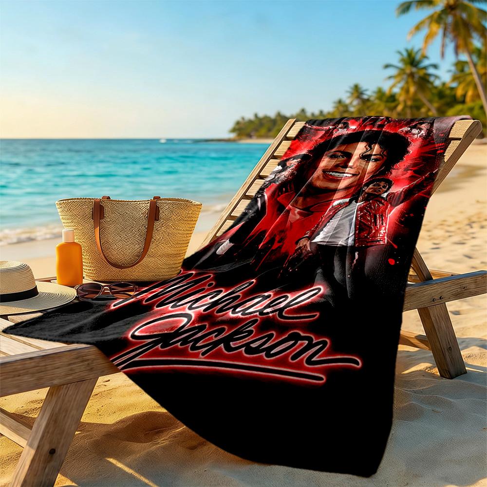 Michael Jackson Beach Towel Super Soft & Absorbent Comfortable Lightweight Suitable for Sports, Travel, Swimming, Yoga, Bathroom, Beach, And Pool