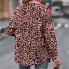 Куртка-рубашка с леопардовым принтом на пуговицах с длинными рукавами, женская, осень 2025, новые европейские и американские женские топы