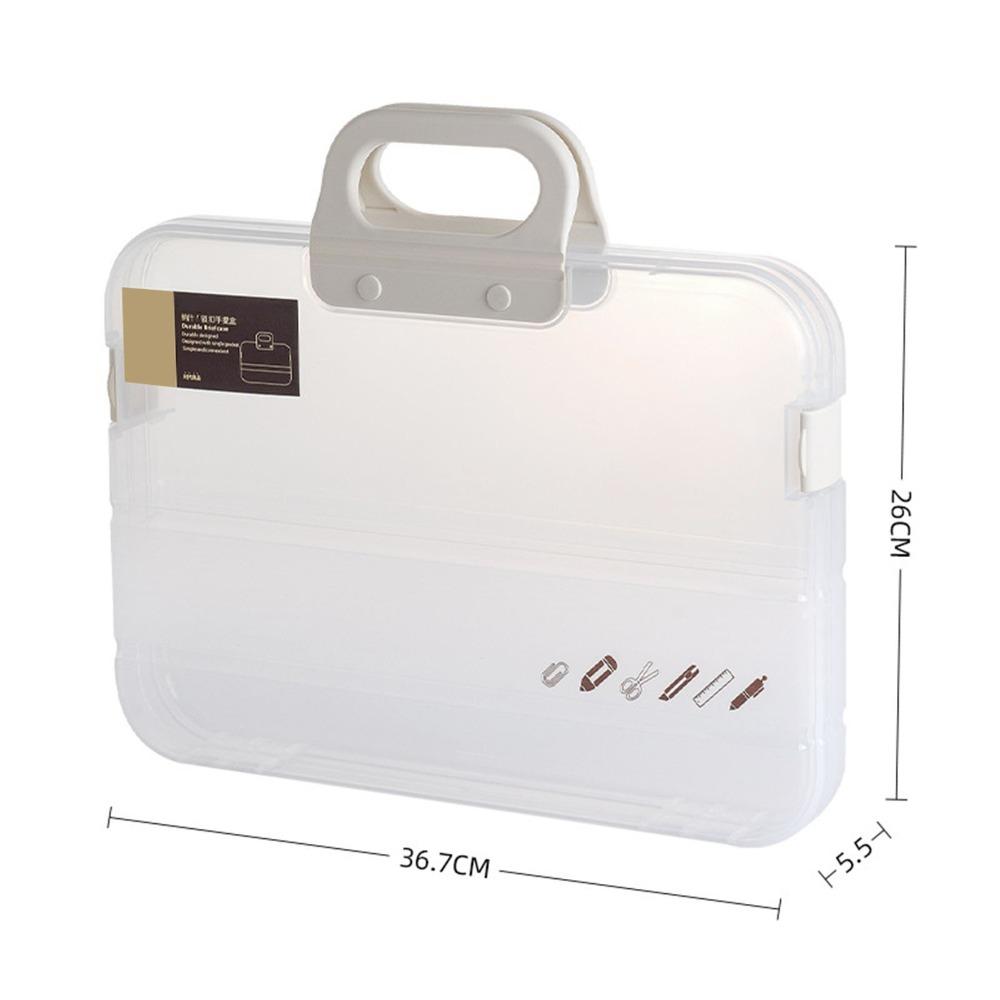 Plastic A4 File Organizer Multi Pockets Plastic File Folder Business File Carrying