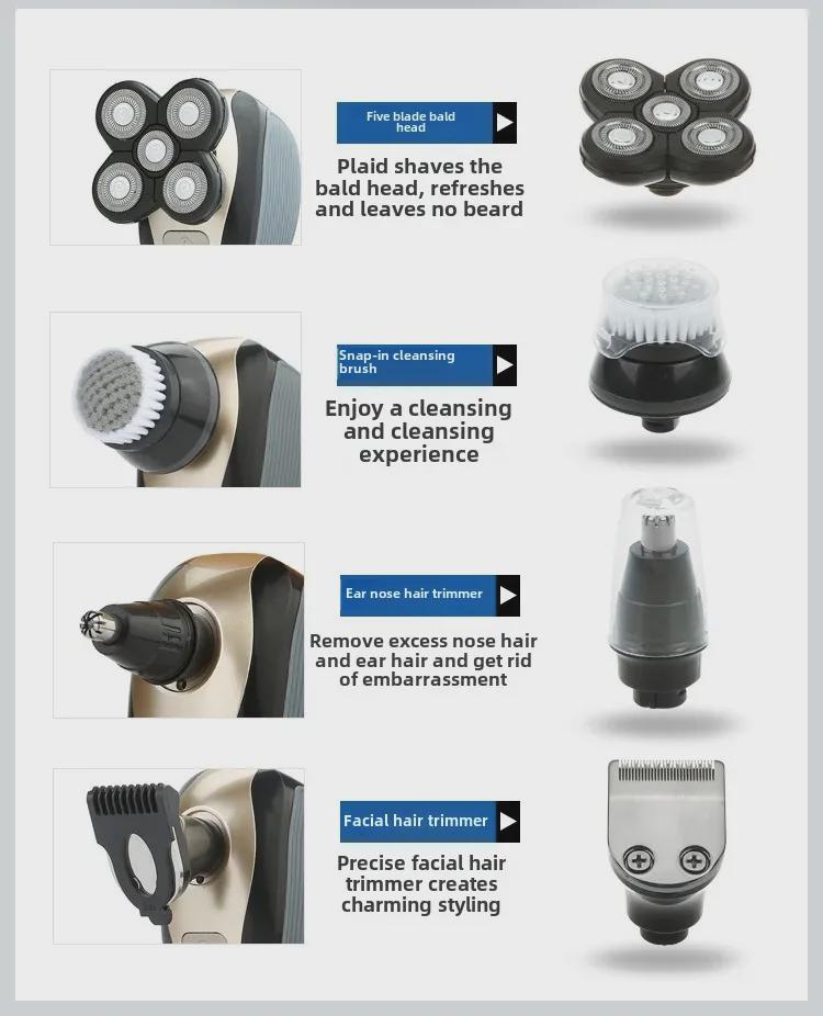 Multi-Function Five-Head Bald Shaver