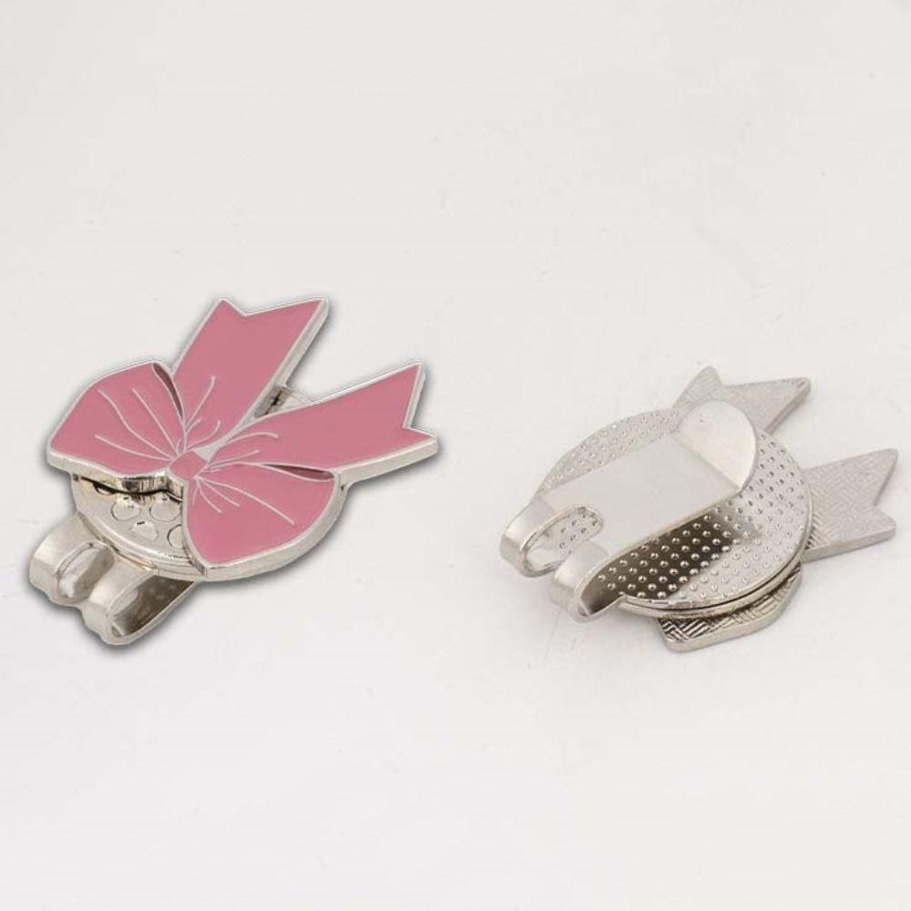 Pink Ribbon Golf Cap Clip Magnetic Golf Hat Marker Outdoor Sports Golf Ball Mark Women Girls