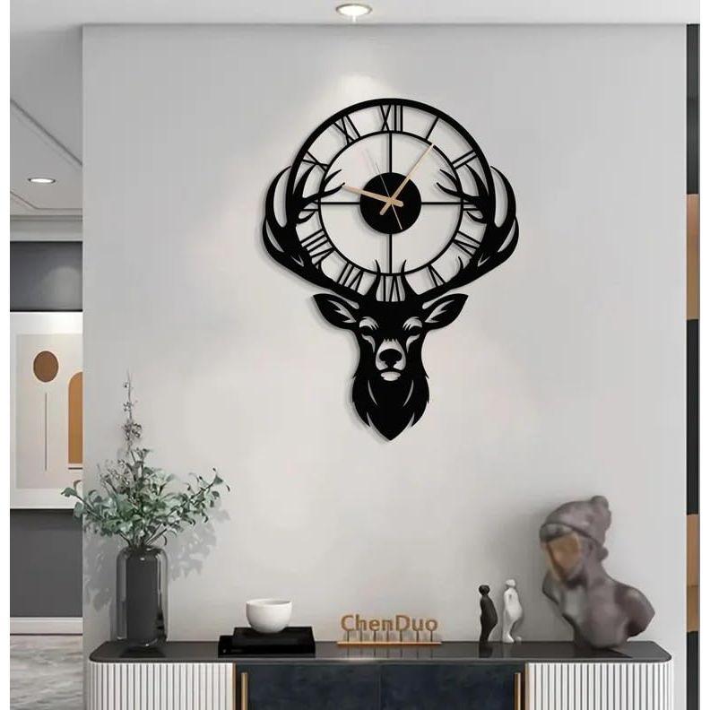 Metal Analog Wall Clock for Living Room, Bedroom, Office, Kitchen, Home and Hall | Antique Fancy Big Size Modern Wall Watch for Home Decor (Size 40CM)