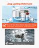 Utility Sink Pump 800W 12000L/h Flow 32.8 ft/10 m Head Macerator Pump, Waste Water Disposal Macerating Machine with 3 Inlets, for Basement, Kitchen,