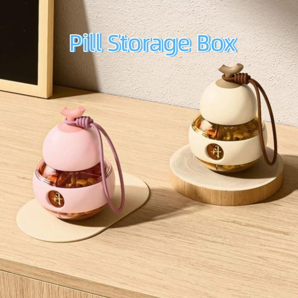Small Gourd Pill Storage Box Dustproof Pill Organizer Weekly Pill Container Home Daily
