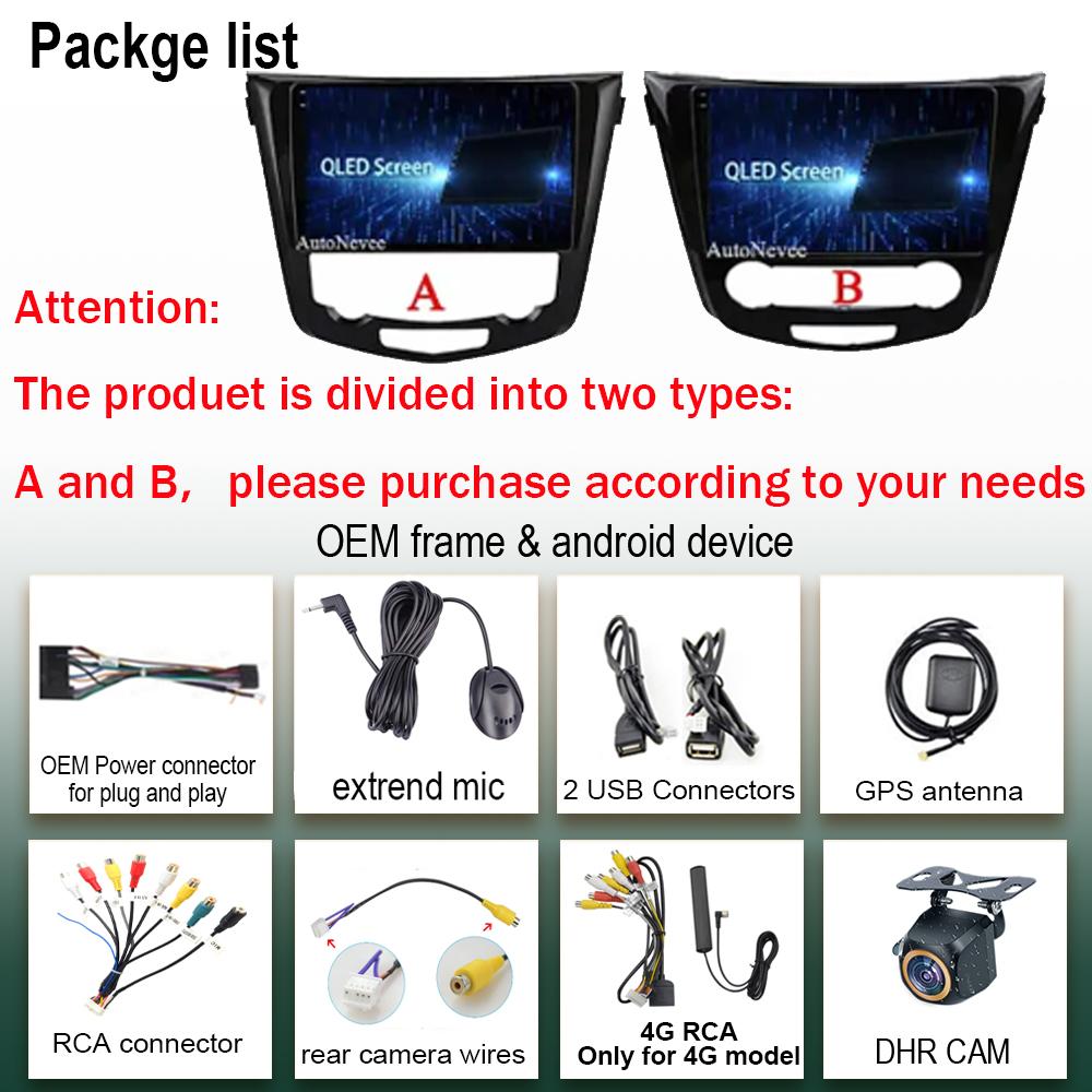 Android 14 AI Voice Wireless CarPlay Android Auto Radio для Nissan Qashqai J11 Nissan X trail T32 2014 - 2017 4G Car Multimedia