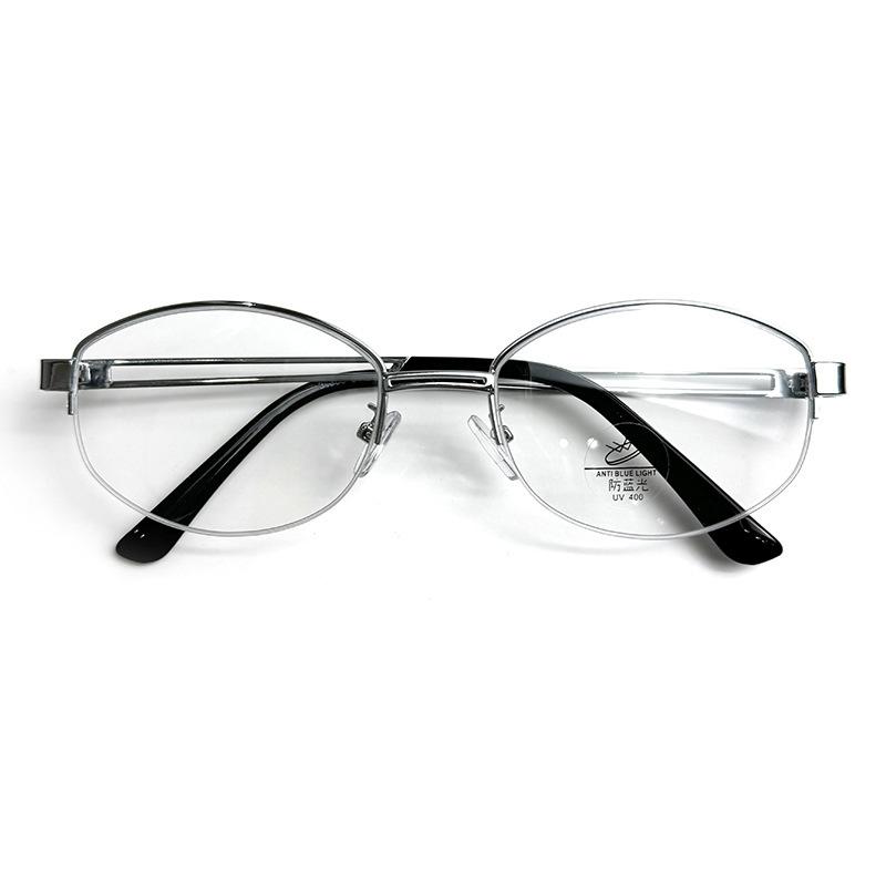 Ретро стиль old money золотая шелковая полуободковая оправа для очков женская миопия может быть оснащена линзами с диоптриями металлическая овальная простая оправа для глаз