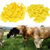 100pcs Animal Ear Tag Plastic Identification Card Anti Lost Marker for Farm Cattle Sheep PigsYellow
