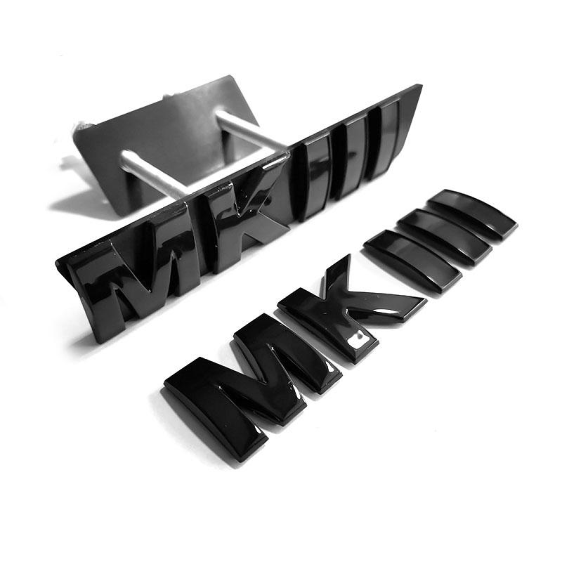 AABLB1 OEM Service MKIII Grill Emblem 2.0V 2.4T 2.6T Plastic Chrome Badge 3D Car Logo Mk3 Car Trunk Sticker For Volkswagen
