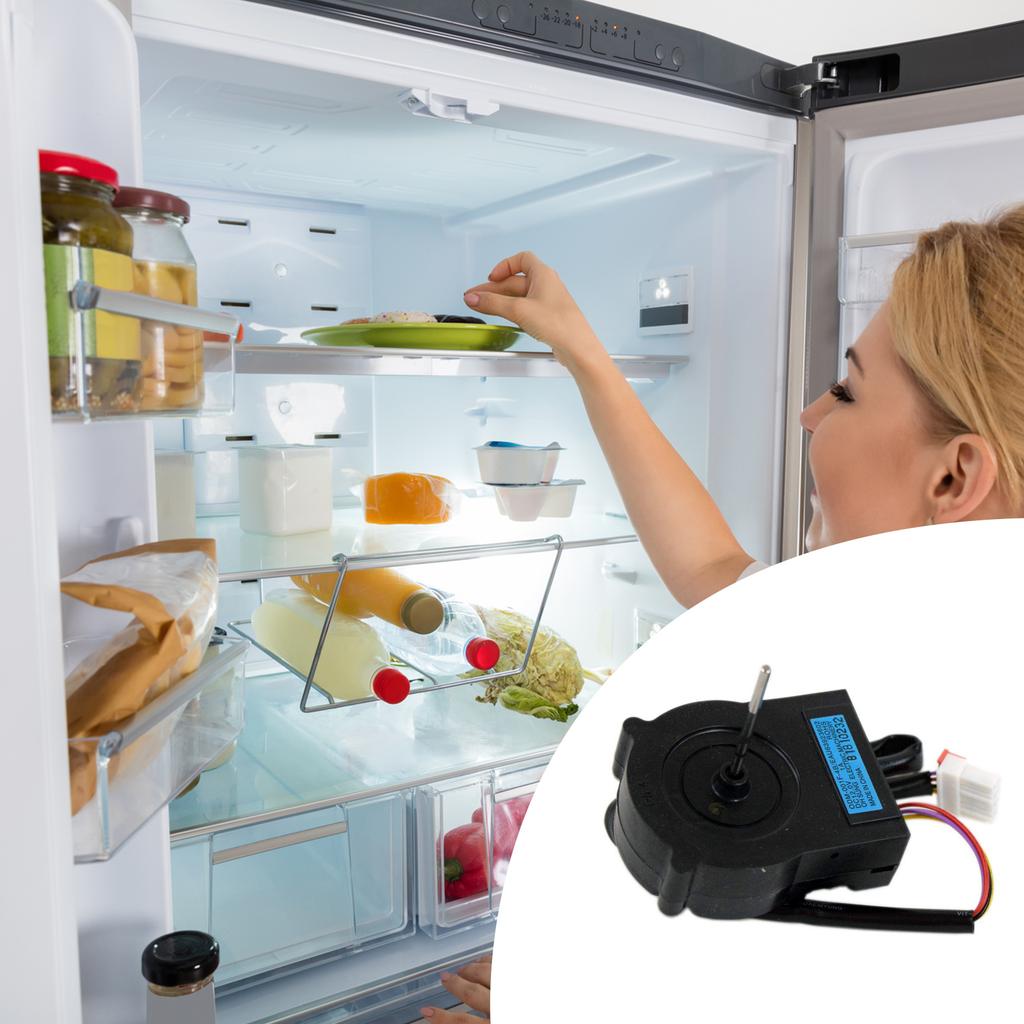 EAU63923602 Refrigerator Condenser Fan Motor Assembly Replacement for ODM-001F-4B Cooling Fan Motor 12V 1A Fridge