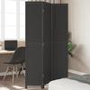 VidaXL Room Divider 3 Panels, Room Separator, Privacy Screen, Living Room Bedroom Screen, Black Wood 358847