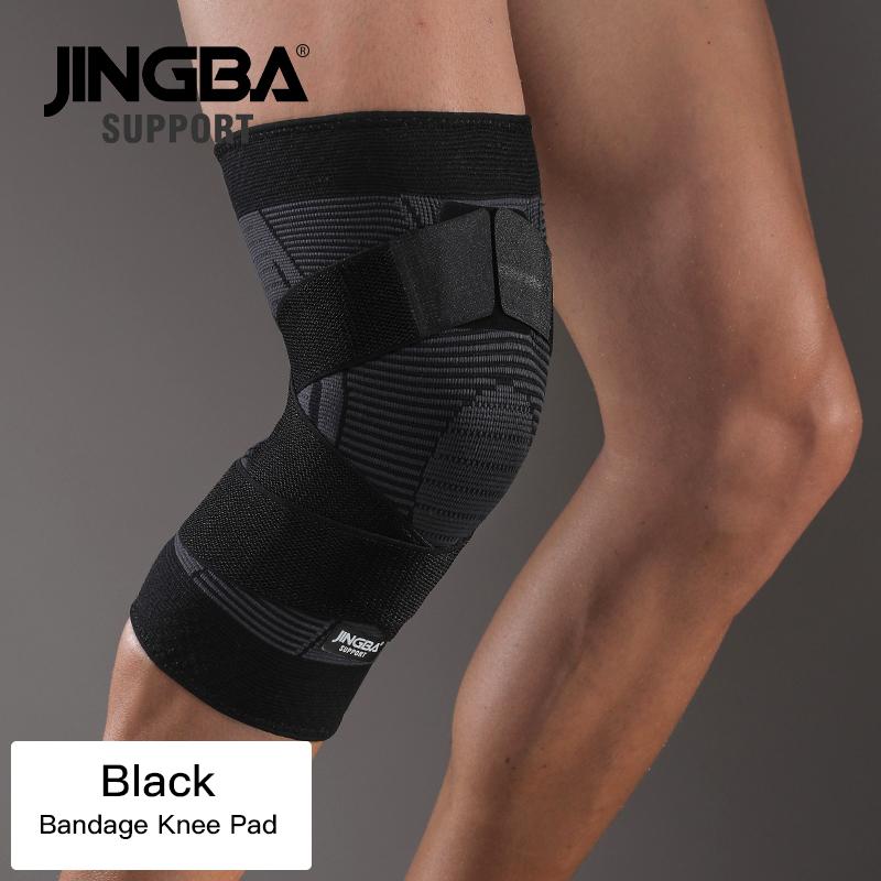 JINGBA SUPPORT 1 шт. Футбольный бандаж для голеностопа+Наколенник для баскетбола Налокотник защитный протектор +Напульсник боксерская кистевая повязка Поддержка