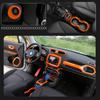 ABS Car Steering Wheel Headlight Switch Decoration Ring Central Air Vent Cover Stickers For Jeep Renegade 2017-2020 Car Exterior Accessories