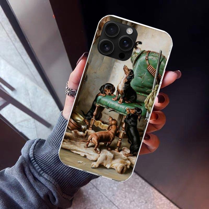 Hunter Dog Hunting Phone Case For iPhone 17 Air 11 13 Mini 14 15 Plus 16 12 Pro Max 16E SE 7 8 Pattern Soft TPU Back Cover 17 A