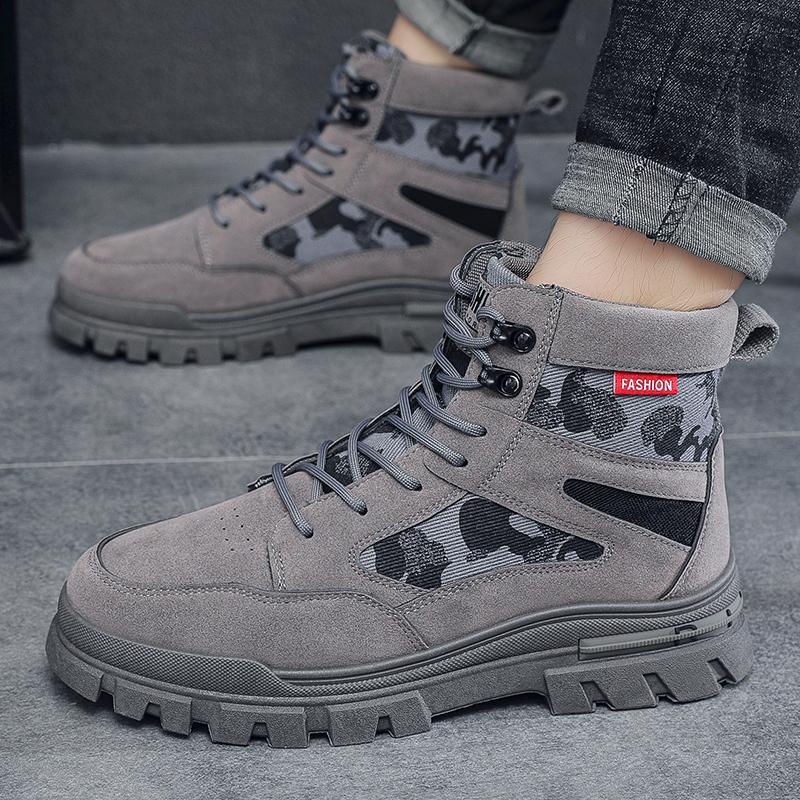 Весна 2025 года, новые мужские ботинки Martin в британском стиле, универсальные ботинки для инструментов, модная мужская обувь на высокой платформе