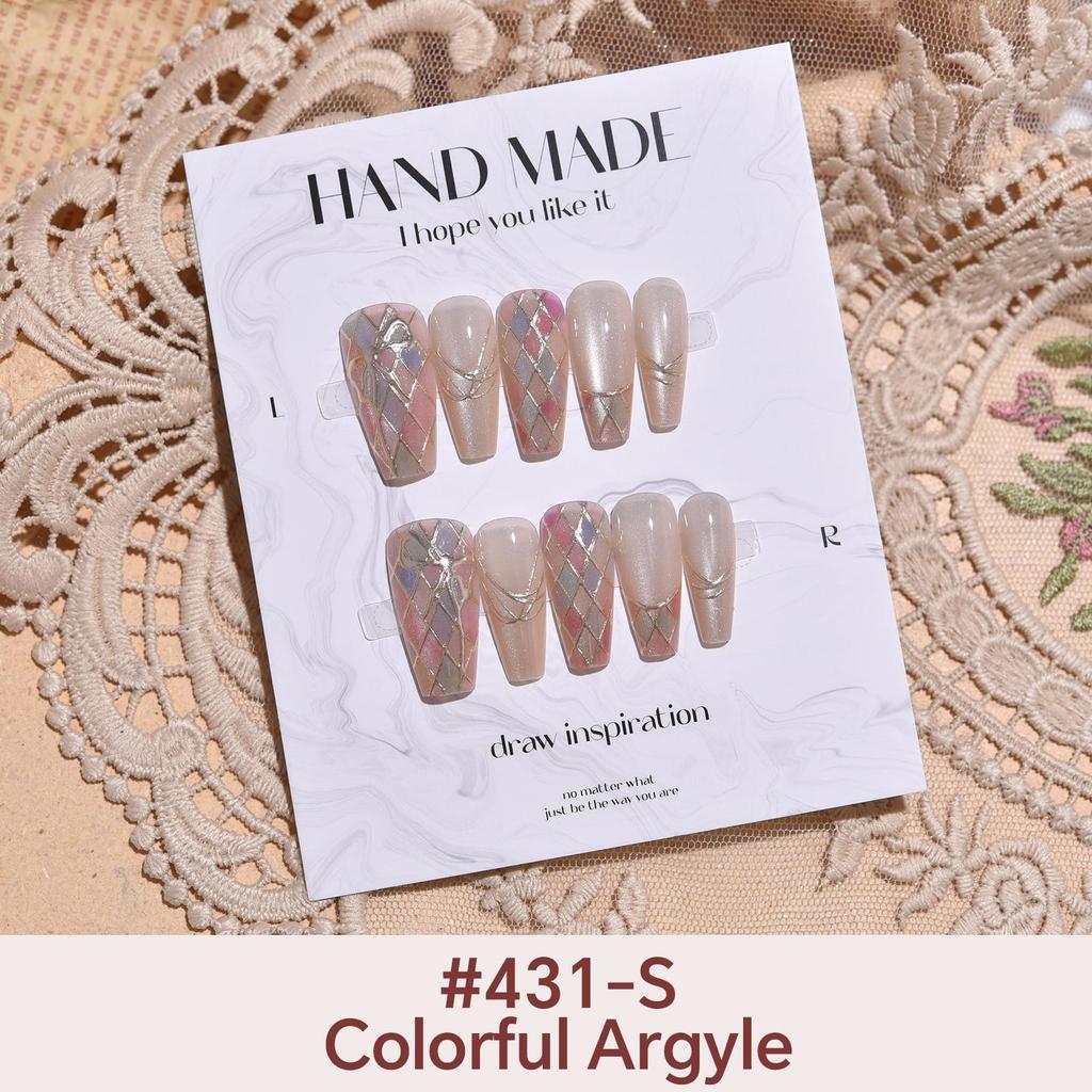 27Style Choice кошачий глаз накладные ногти короткие ручной работы накладные ногти с наклейками инструменты полное покрытие типсы с желеобразным клеем