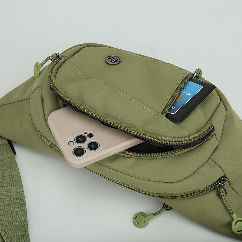 Unisex Lightweight Waist Pack – Secure Zippered Pockets, Adjustable Strap Wear As Chest or Belt Bag