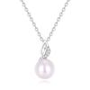 Ожерелье из настоящего жемчуга для K14, белое, 1 пресноводная жемчужина, серебро, церемониальная рождественская подарочная упаковка включена для женщин, золото, жемчуг, 7,5-8 мм,