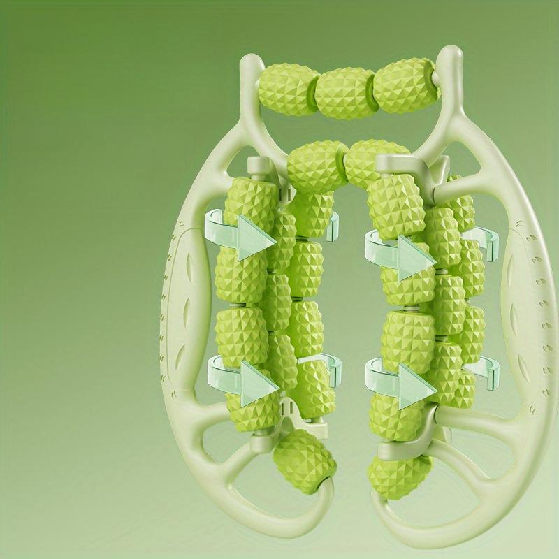 29-колесный массажер для ног для снятия мышечного напряжения - Зеленый, Многофункциональное фитнес-оборудование для похудения, растяжки икр и расслабления, материал АБС