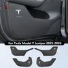 AMJ1 Car Door Anti-Kick Pads For Tesla Model Y Juniper / 3 Highland Leather Side Door Panel Protector Anti-Dirty Pad Car Decoration