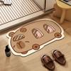 Cartoon Bathroom Absorbent Floor Mat Toilet Dirt-resistant Non-slip Diatom Mud Toilet Quick Drying