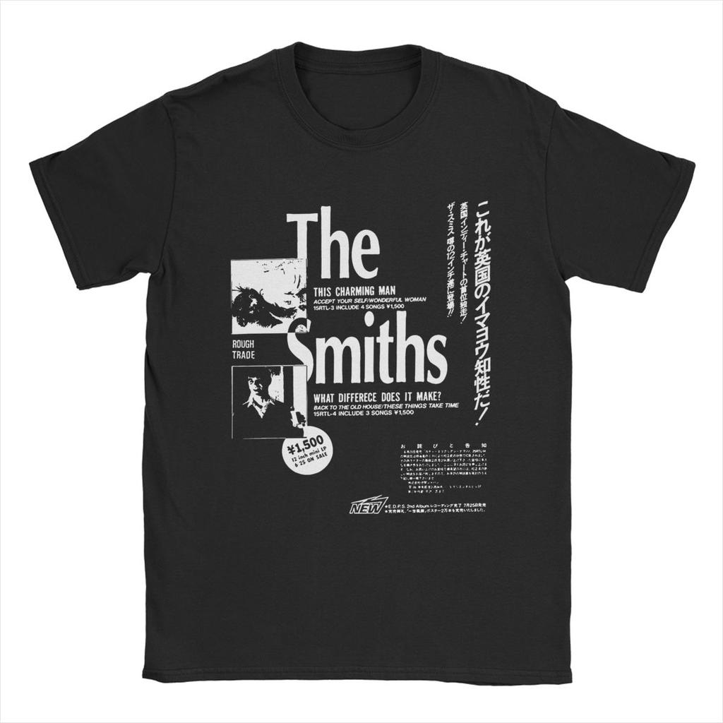 Музыка The Smiths Мужская футболка Винтажная футболка с коротким рукавом и круглым вырезом Футболка из чистого хлопка Одежда на день рождения