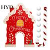 Festive Party Decoration Christmas Gingerbread Golf Game Set Indoor Activity with Candy Holiday Cane Club And 6 Balls Games for Family