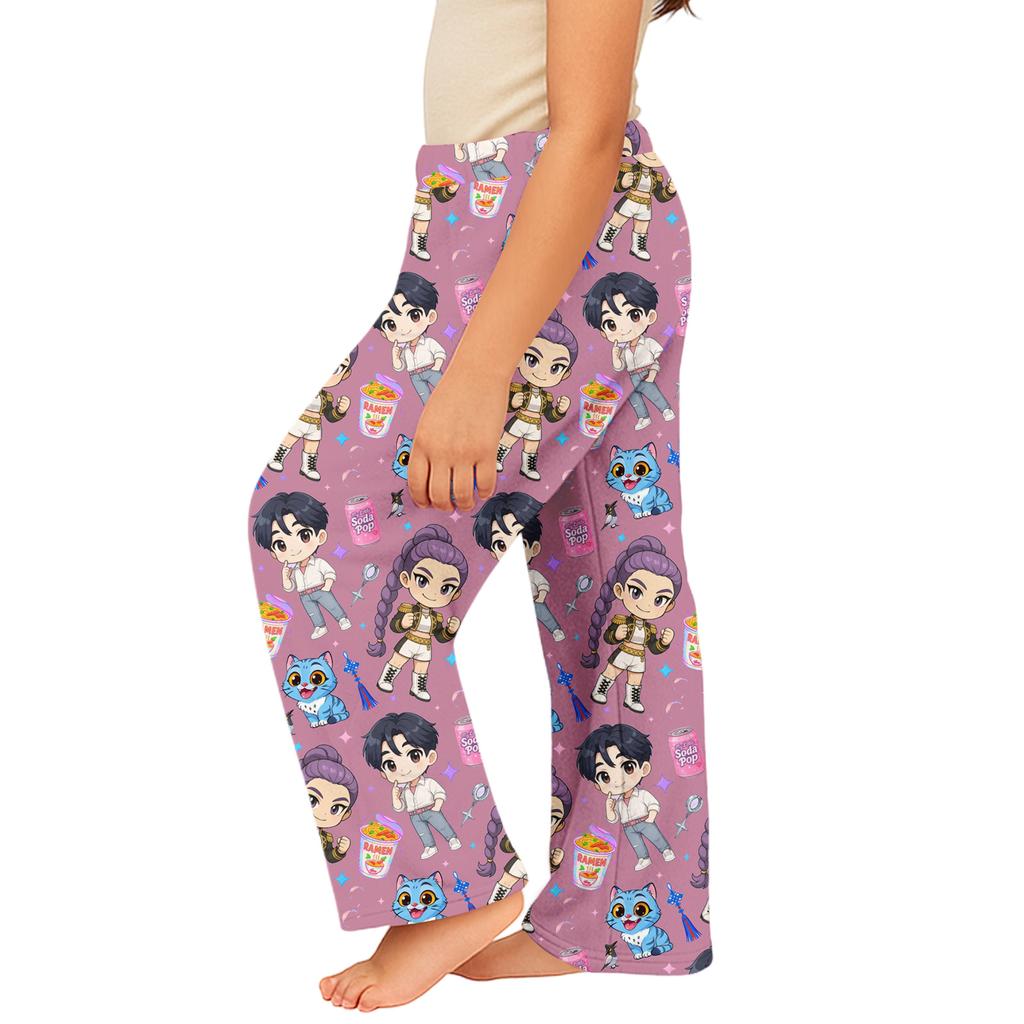 Детские зимние брюки полной длины с длинным рождественским принтом